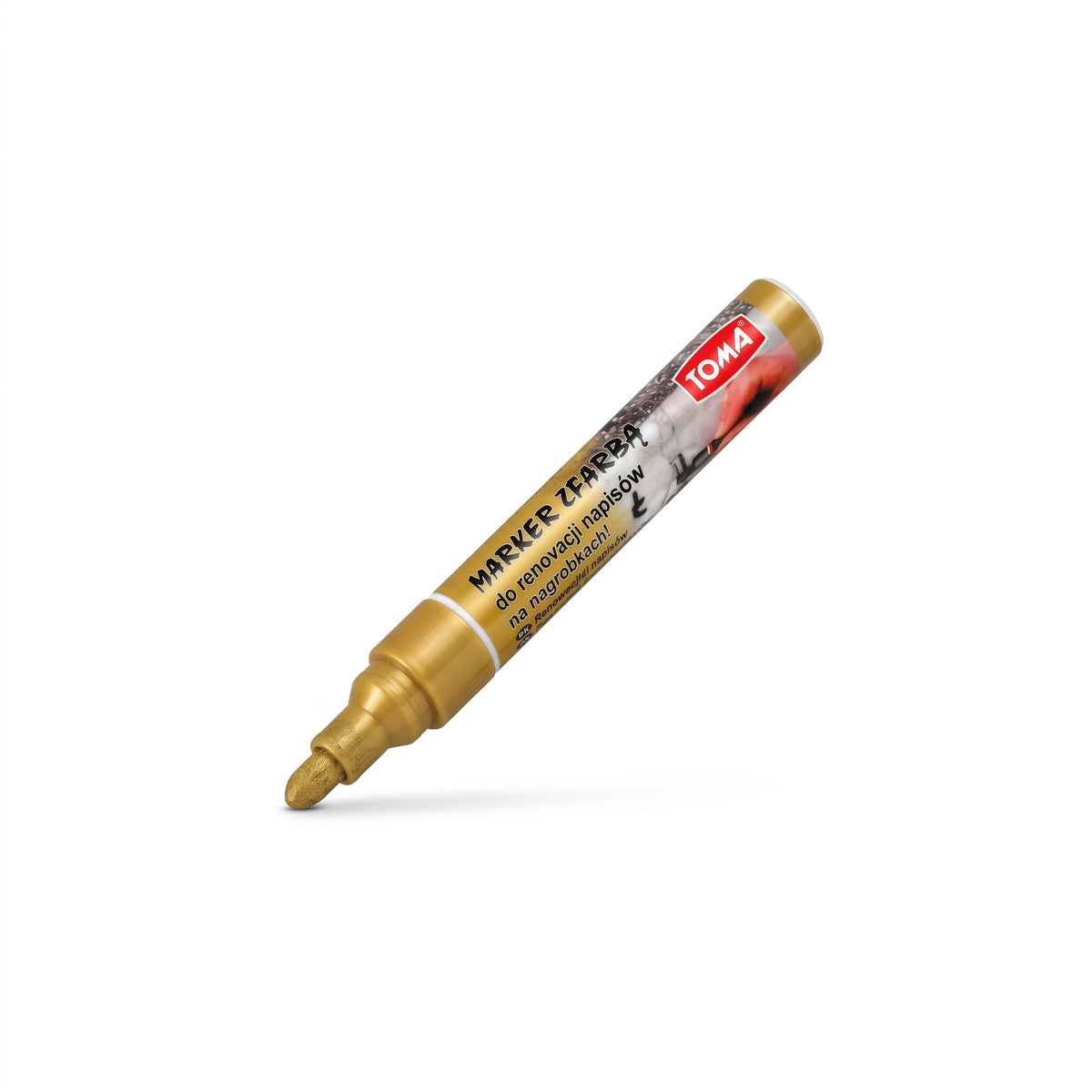 Wodoodporny pisak do renowacji liter — Złoty